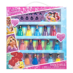 Townley Girl Disney Princess nail polish set packaging with vibrant bottles and gift-ready appeal.