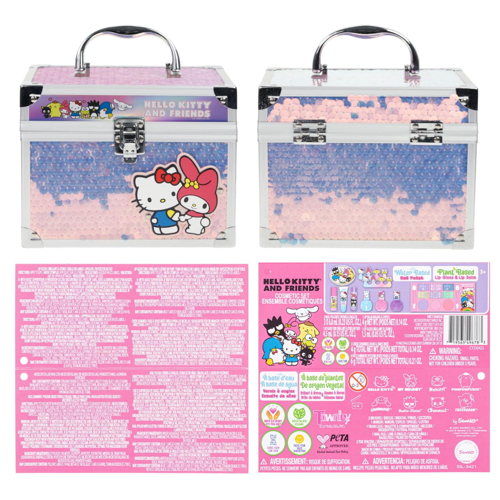 Townley Girl Hello Kitty eye and cheek shimmers ready for color play