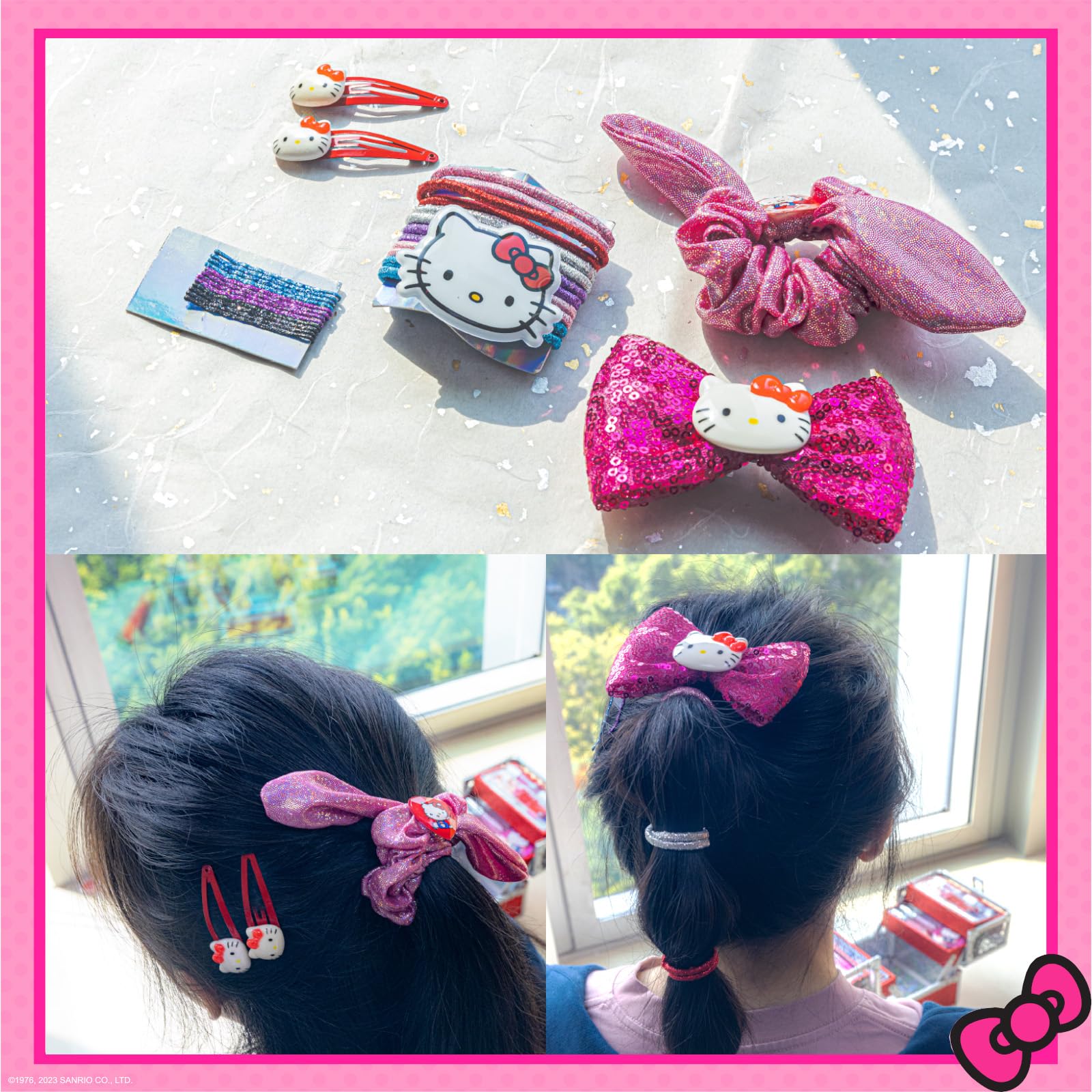 Townley Girl Hello Kitty eye shimmer palette brightens dress-up moments with sparkling color.