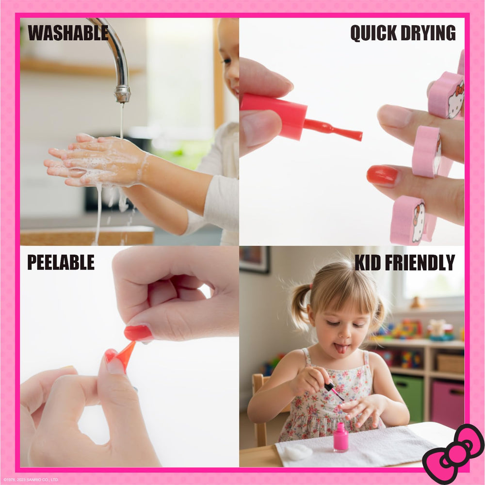 Townley Girl Hello Kitty green nail polish bottle for fun, kid-friendly manicure