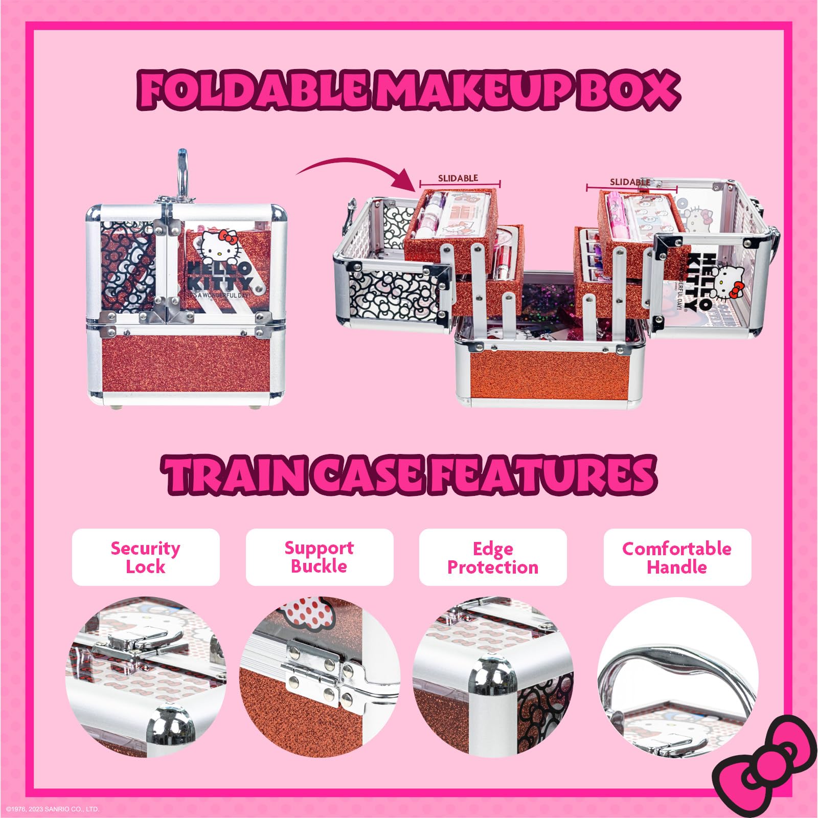 Townley Girl Hello Kitty nail polish bottles ready for quick, mess-free nail art.