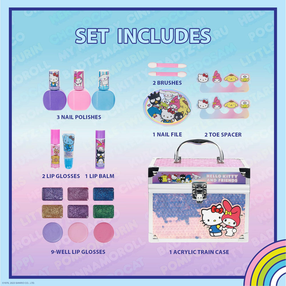 Townley Girl Hello Kitty purple confetti glitter nail polish for kids