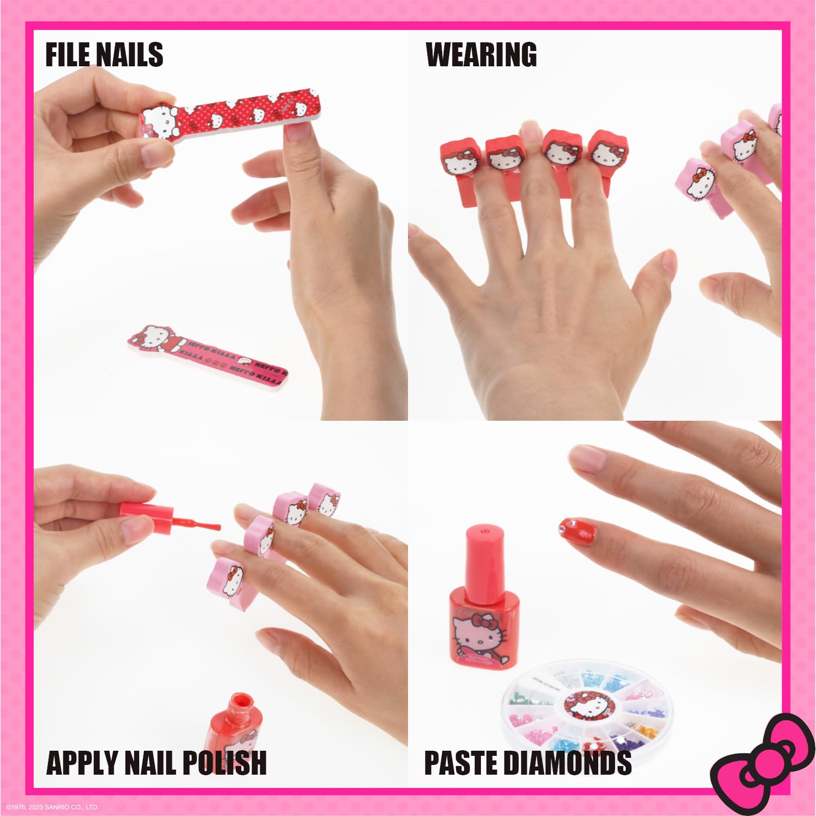 Townley Girl Hello Kitty orange nail polish bottle for bold kids' nail art