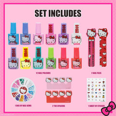 Townley Girl Hello Kitty pink glitter nail polish bottle for sparkling party nails