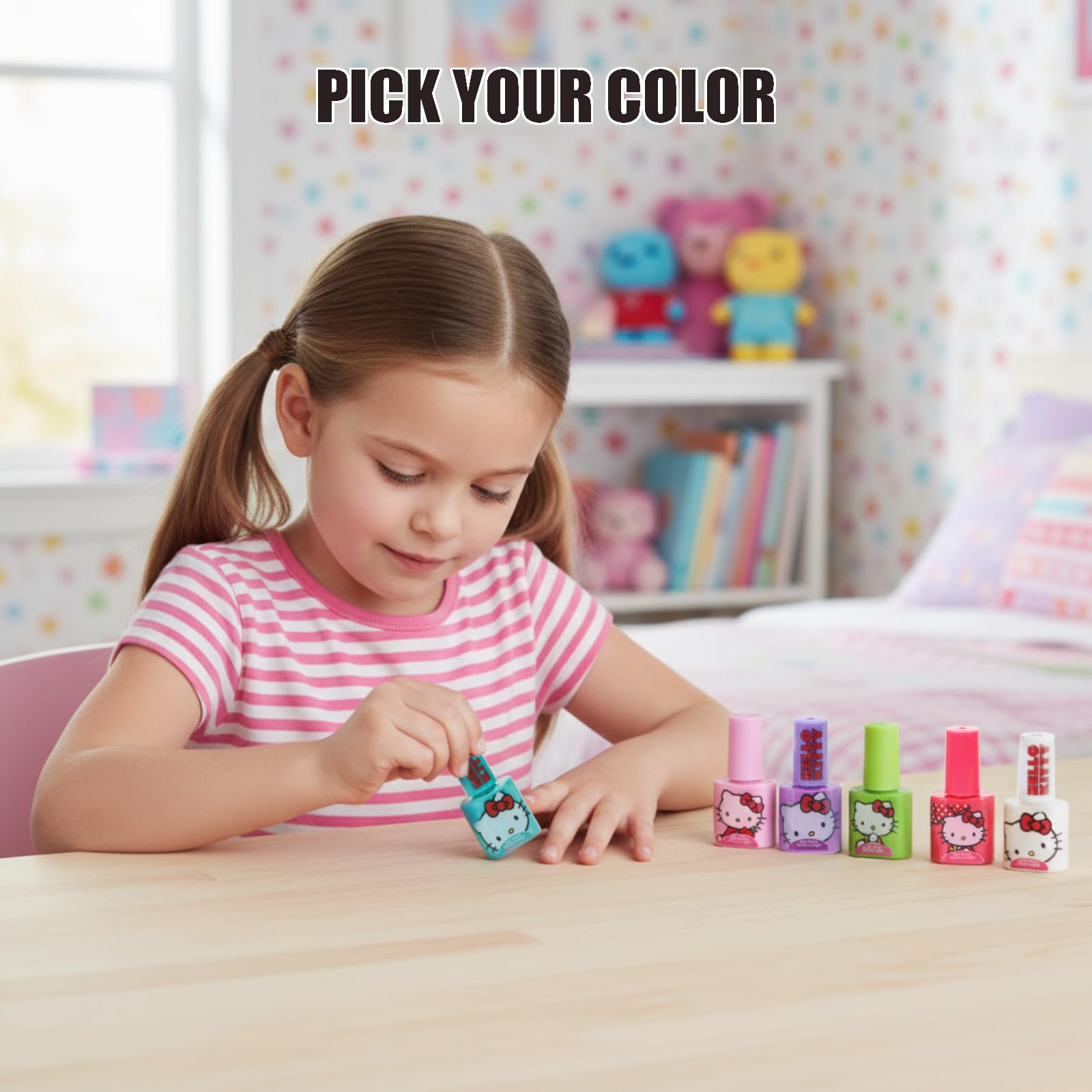 Townley Girl Hello Kitty purple nail polish bottle for playful makeovers