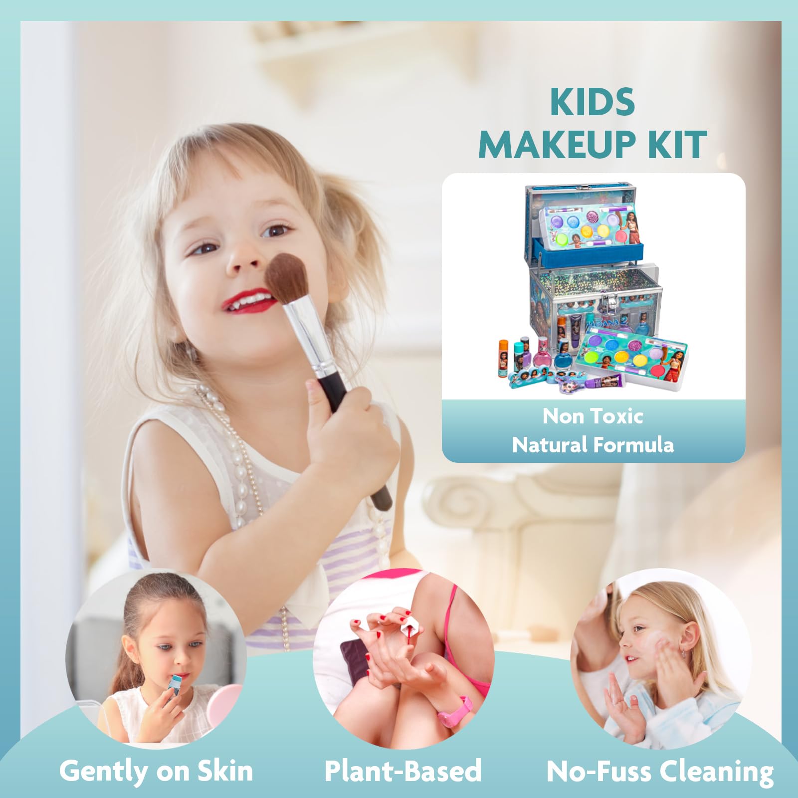 Townley Girl Moana nail polish pink shimmer for playful pretend spa moments