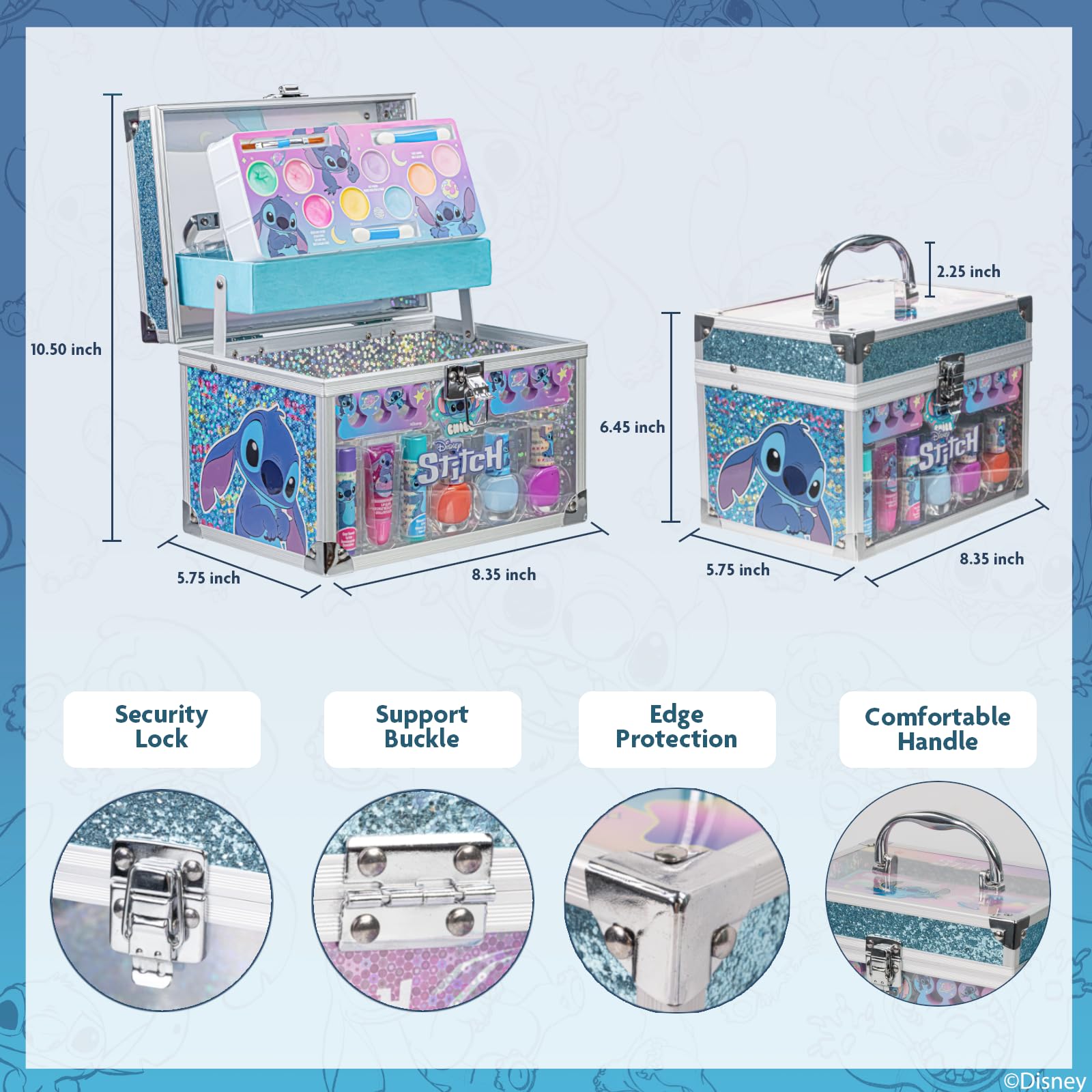Townley Girl Stitch Train Case lip balms for soft kid friendly lips