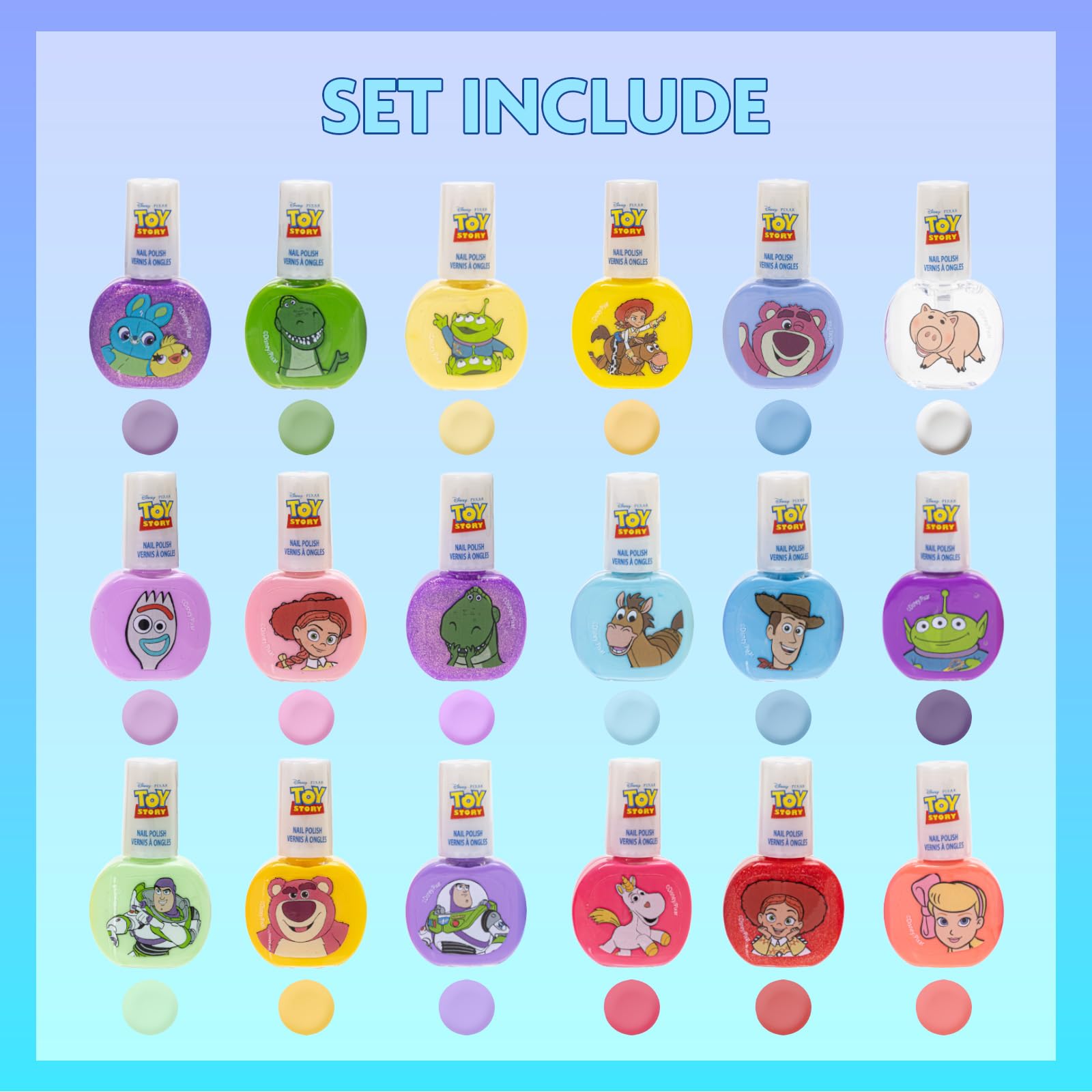 Townley Girl Toy Story Buzz bottle for bright, quick-dry color