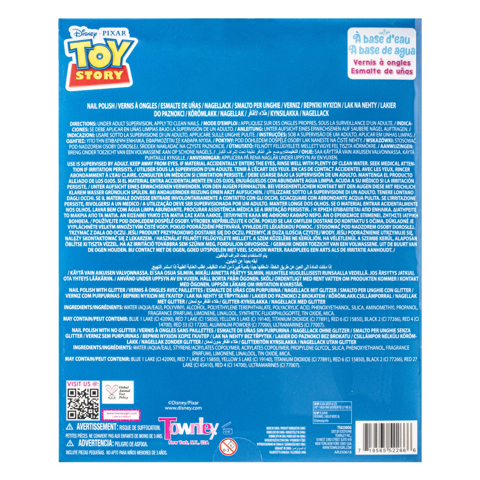 Townley Girl Toy Story Nail Application image showing peel-off cleanup