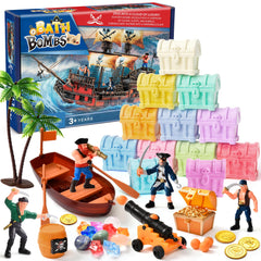 Toylink bath bombs 12-pack treasure chest reveal bright fizz for imaginative playtime.
