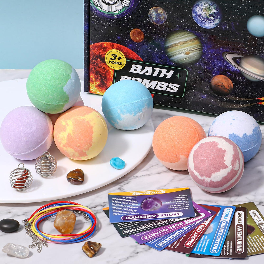 Toylink Galaxy Bath Bombs handmade with natural materials and essential oils.