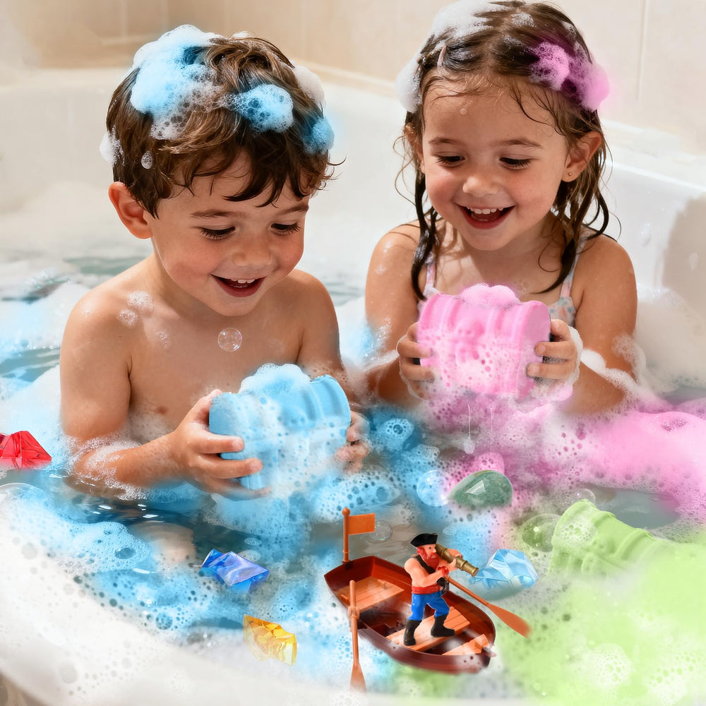 Toylink non-toxic color safely colors bath water and rinses clean.