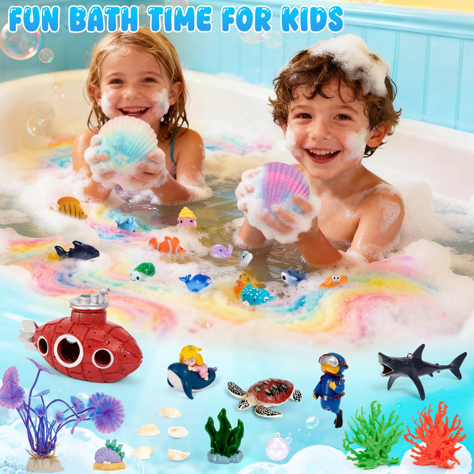 Toylink Ocean Bath Bombs handmade natural ingredients ensure gentle skincare.
