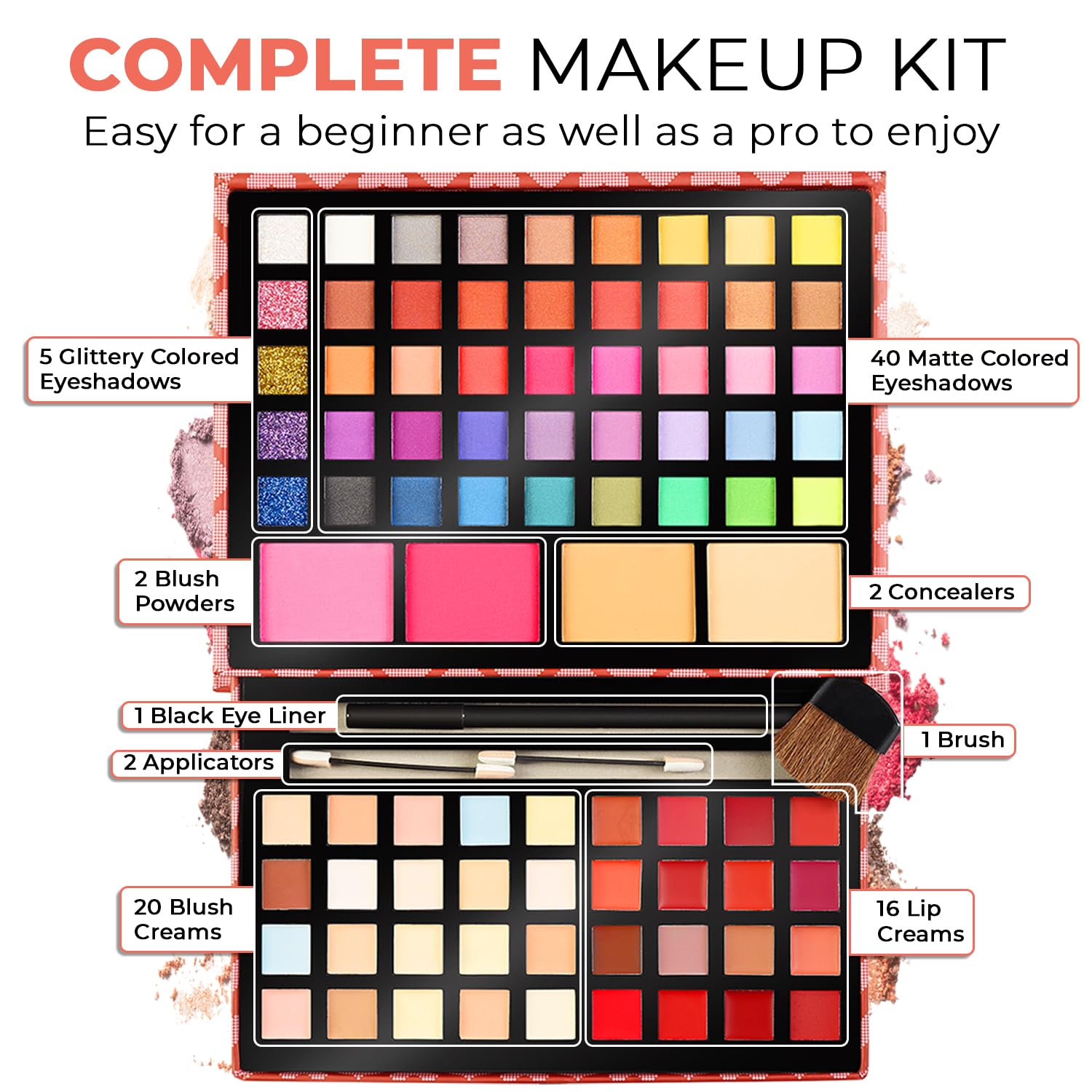 Toysical makeup built in mirror enables quick touch ups on the go