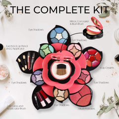 Toysical makeup kit teens petal-expansion design opens to reveal layered color options