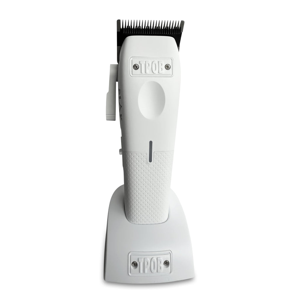 TPOB Mini Play Clippers white front view for precise fades