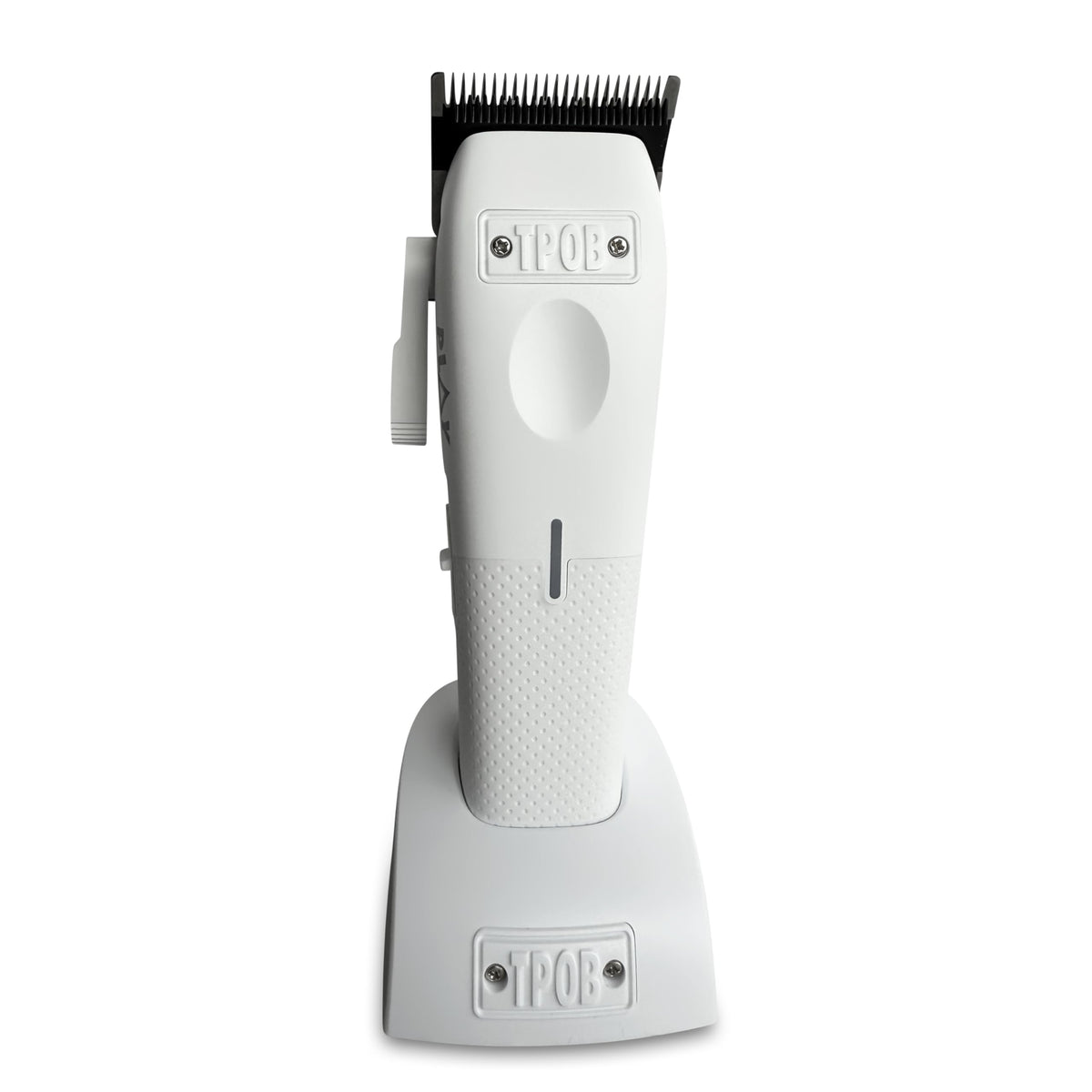 TPOB Mini Play Clippers white front view for precise fades