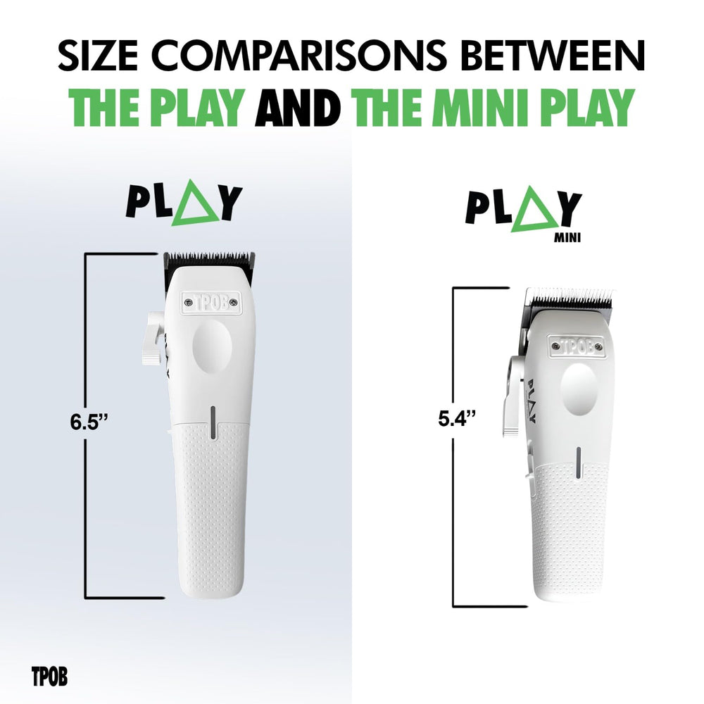 TPOB Mini Play Clippers white side profile with ergonomic handle