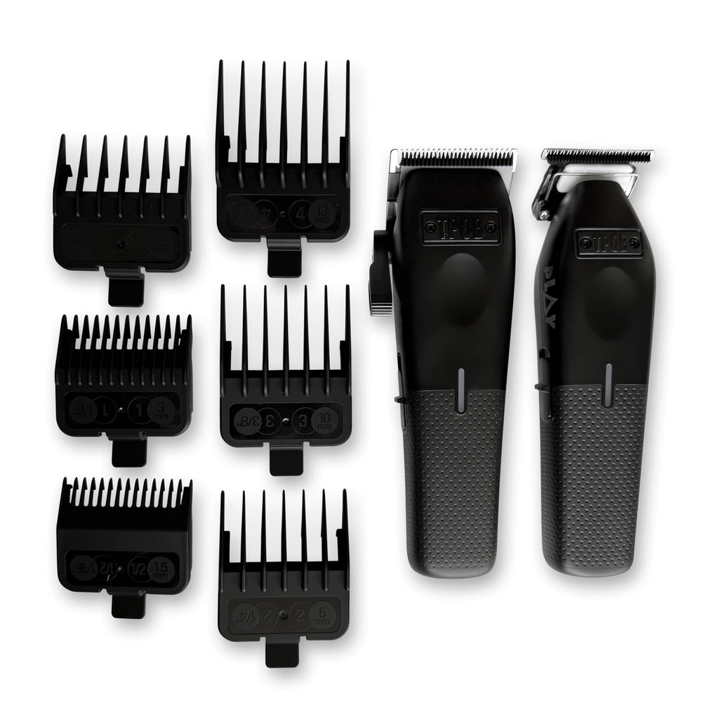 TPOB Mini Play Pro Clippers blade closeup highlighting oil reservoirs for smoother cuts.