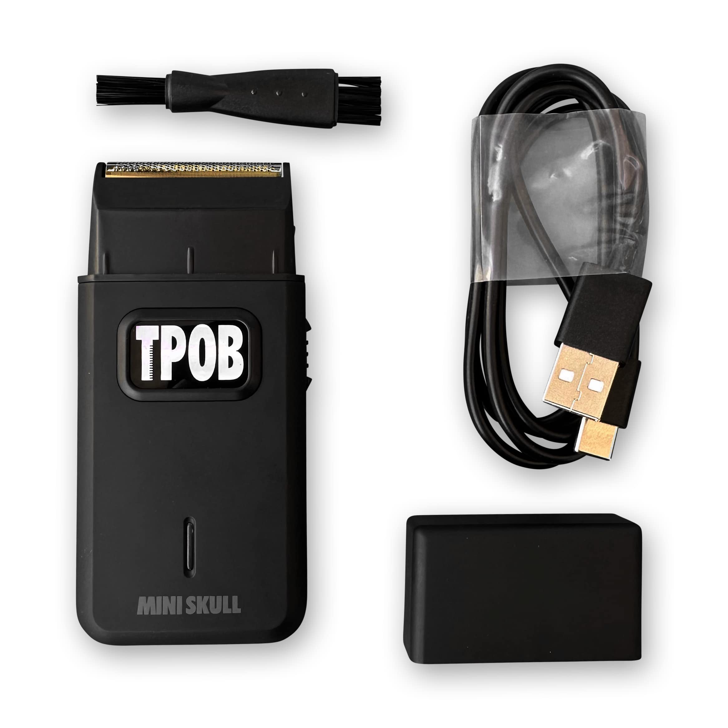 TPOB Mini Skull Single Shaver black-compact design for discreet travel