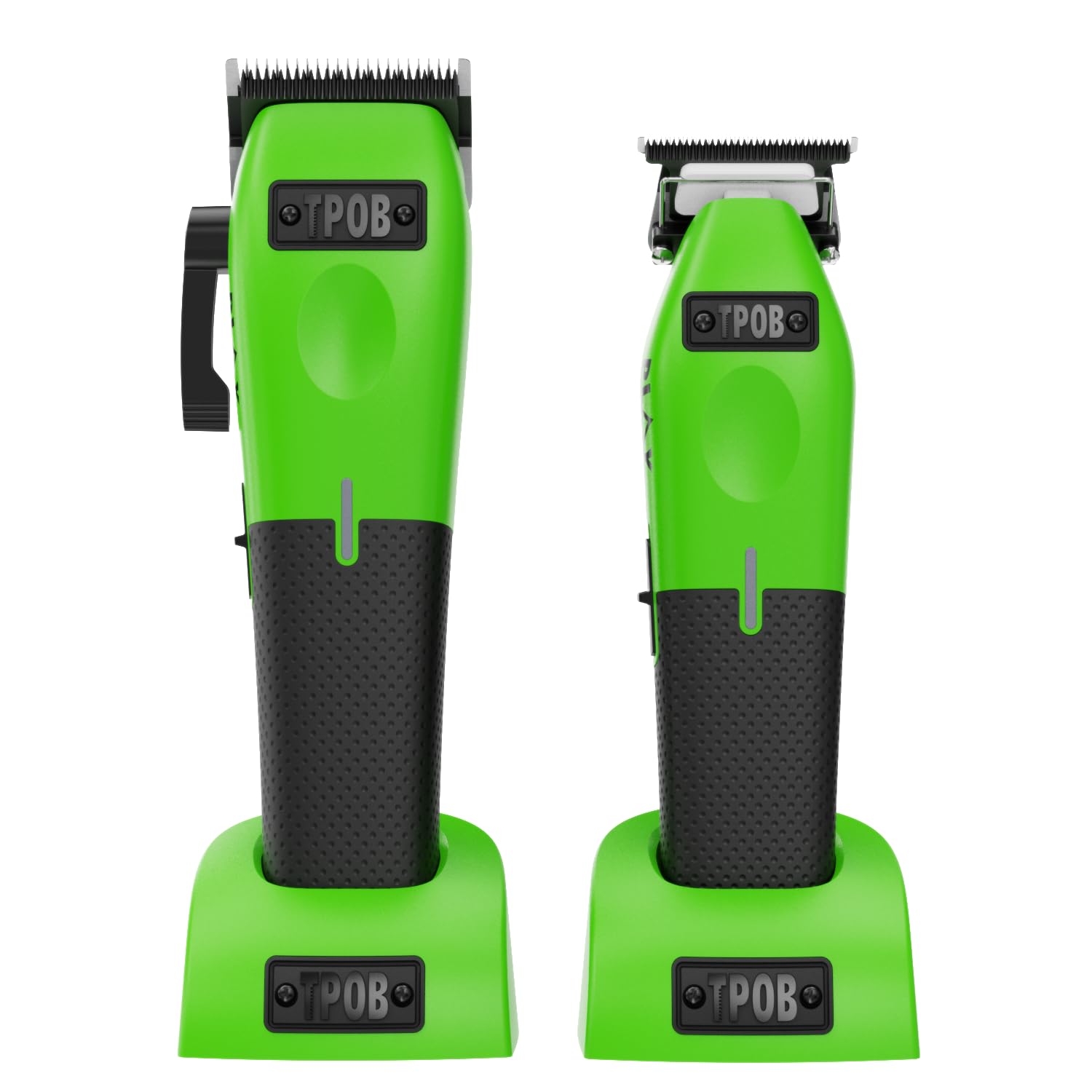 TPOB Play Barber Clippers green front view for precise home grooming