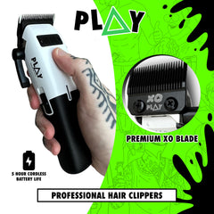 TPOB Play Barber five-click lever extended for precise fades.