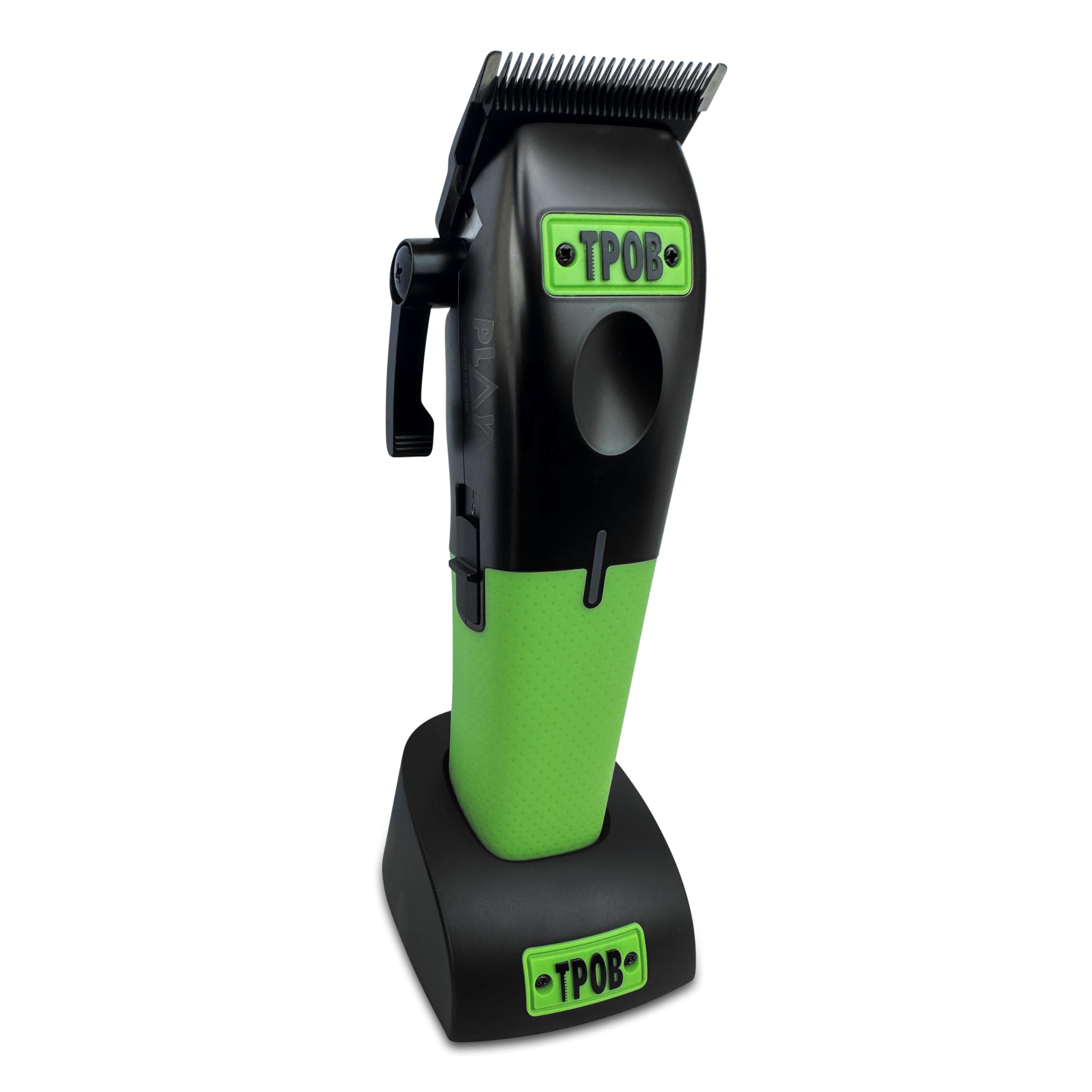 TPOB Play barber kit scene shows color customization and storage.