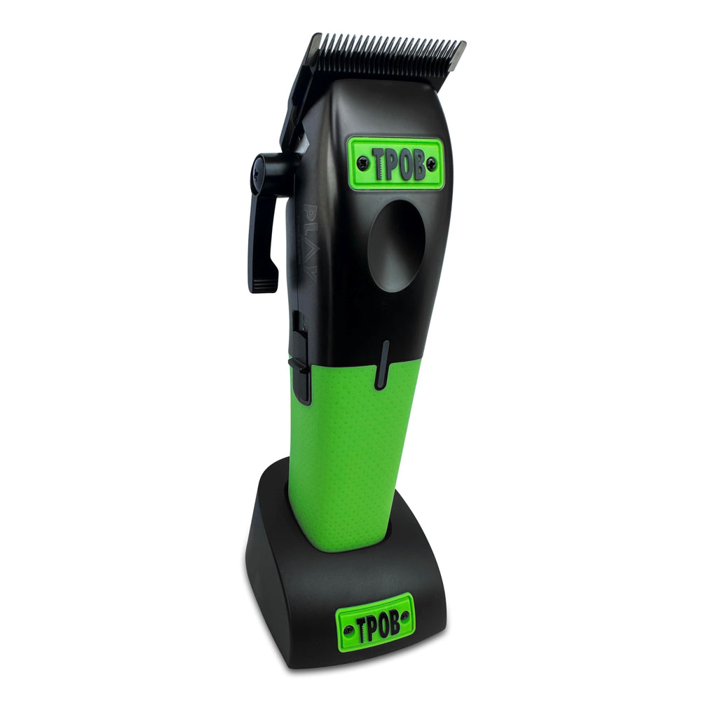 TPOB Play barber kit scene shows color customization and storage.