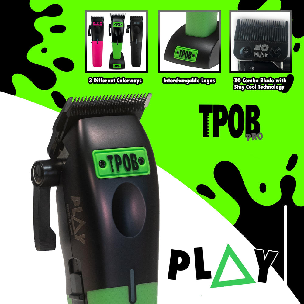 TPOB Play stretch lever showcases easy fade adjustments during styling.