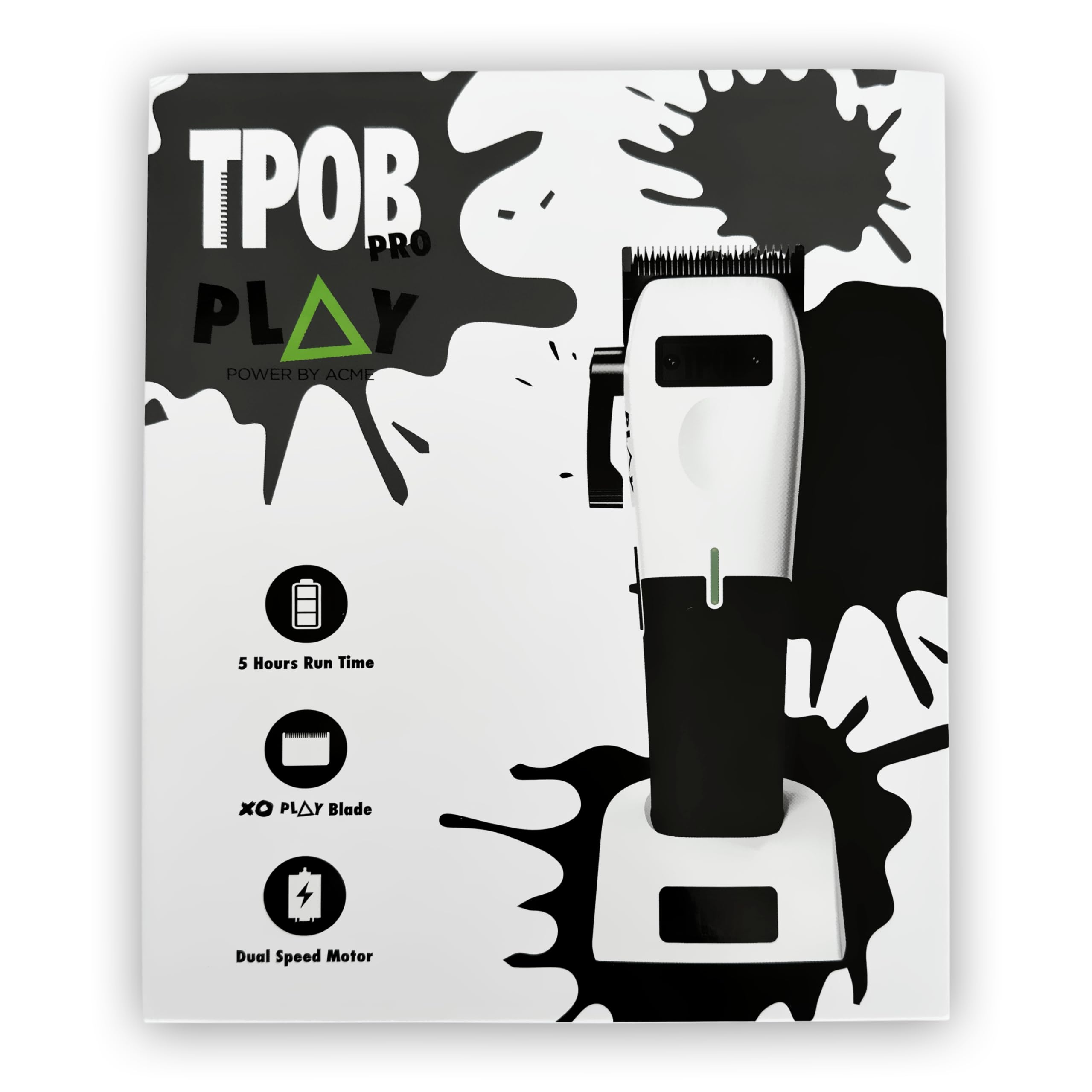 TPOB Play Barber high-speed operation with quiet cutting for distraction-free grooming.