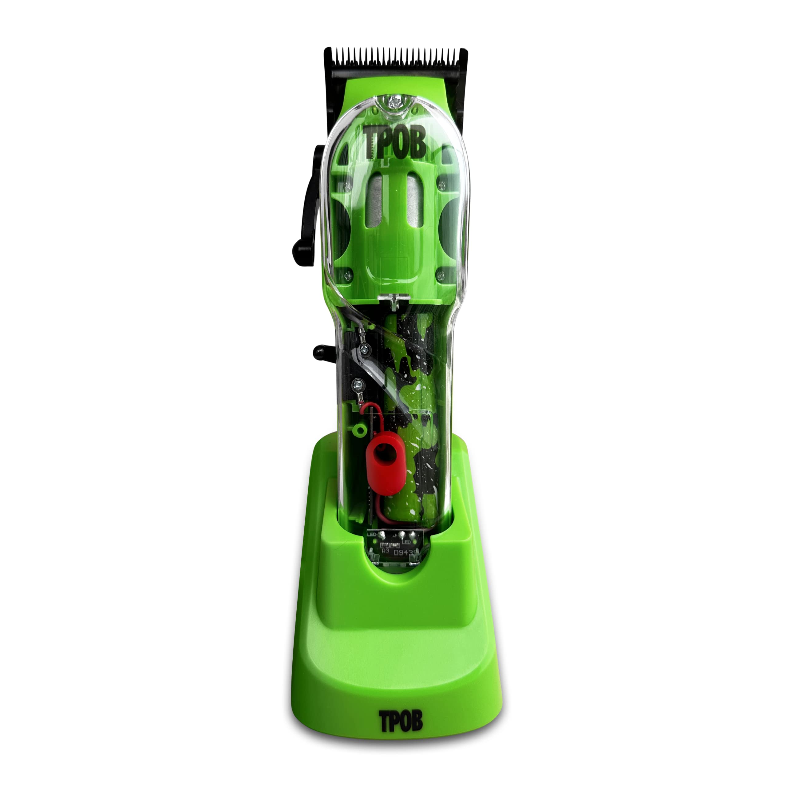 TPOB Slime 2 barber clippers with matte green case for precise fades and professional results