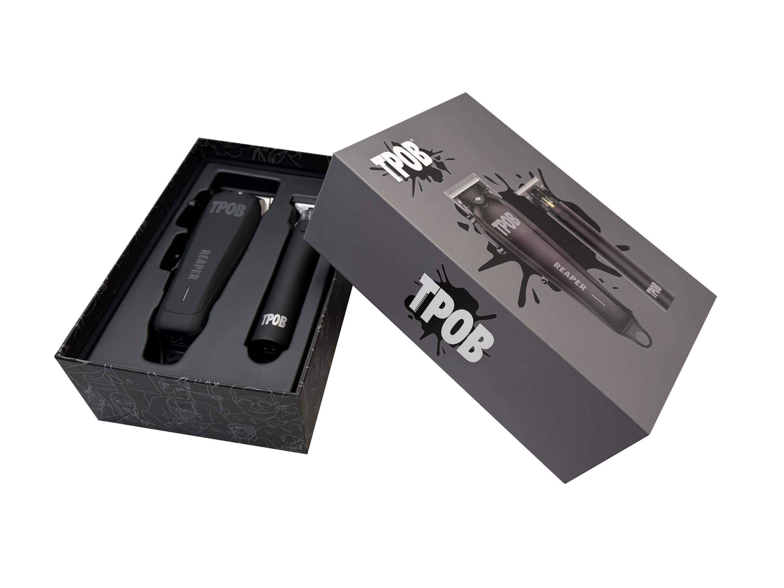 TPOB Slime 2 Ghost Black clipper lever for five-step fade control.