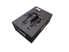 TPOB Slime 2 Ghost Black ergonomic handle for comfortable use.