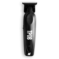 TPOB X digital brushless 7200rpm trimmer close-up demonstrates precision grooming.