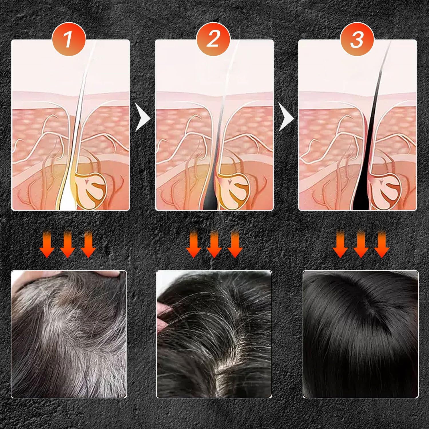 TPTAL Gray Hair Reverse Bar used in shower demonstrates easy daily application.