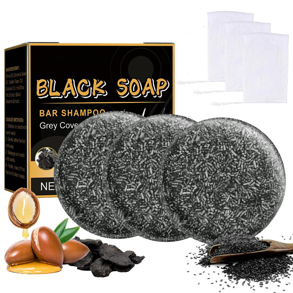 TPTAL Gray Hair Reverse Bar three-pack display supports a daily nourishment routine.