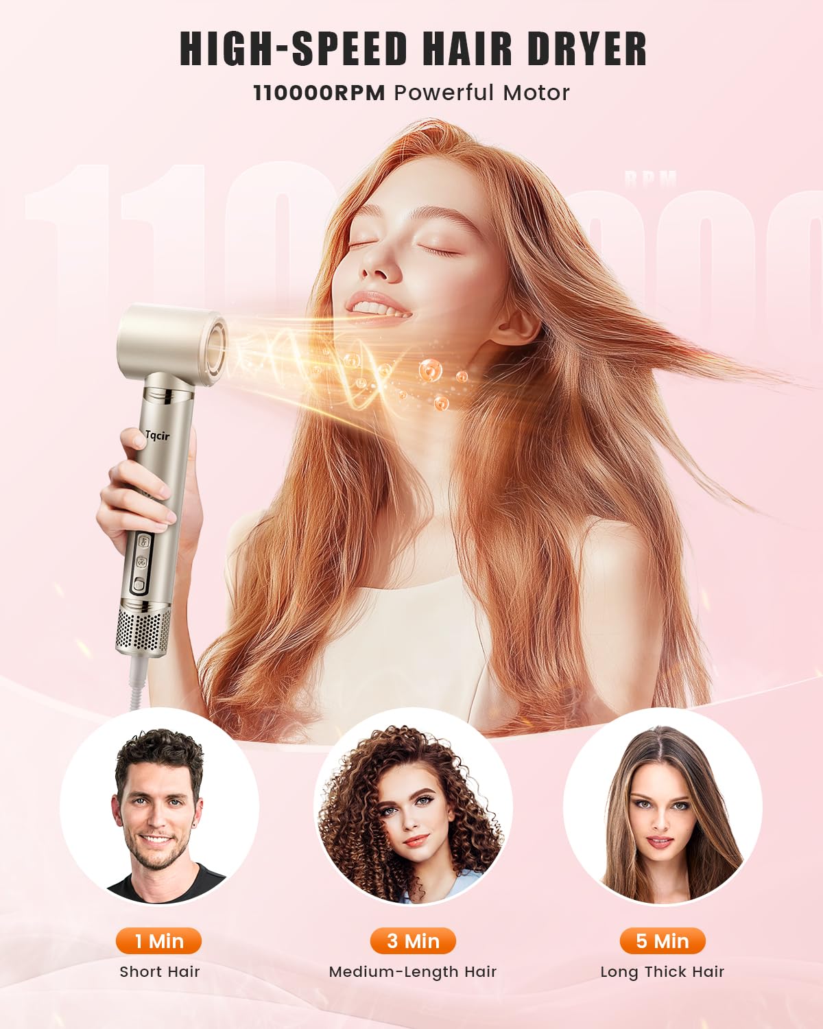 Tqcir overheat-protection feature helps protect hair during heat styling.