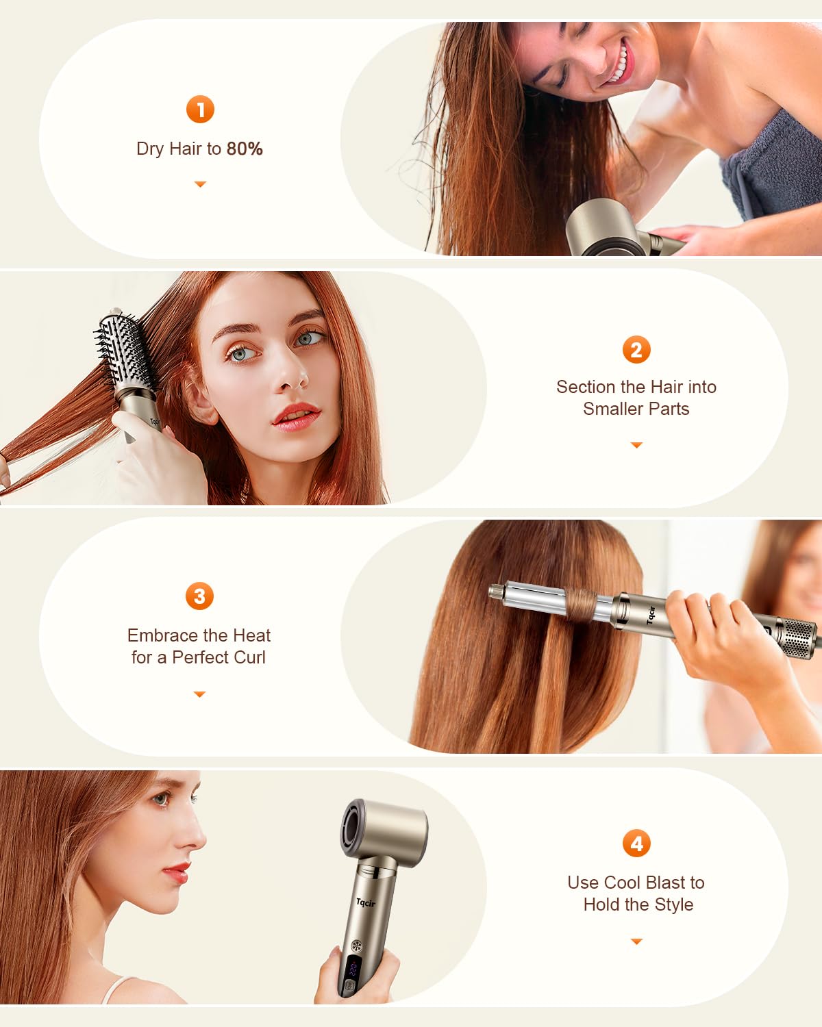 Tqcir complete styling kit with accessories for home salon results