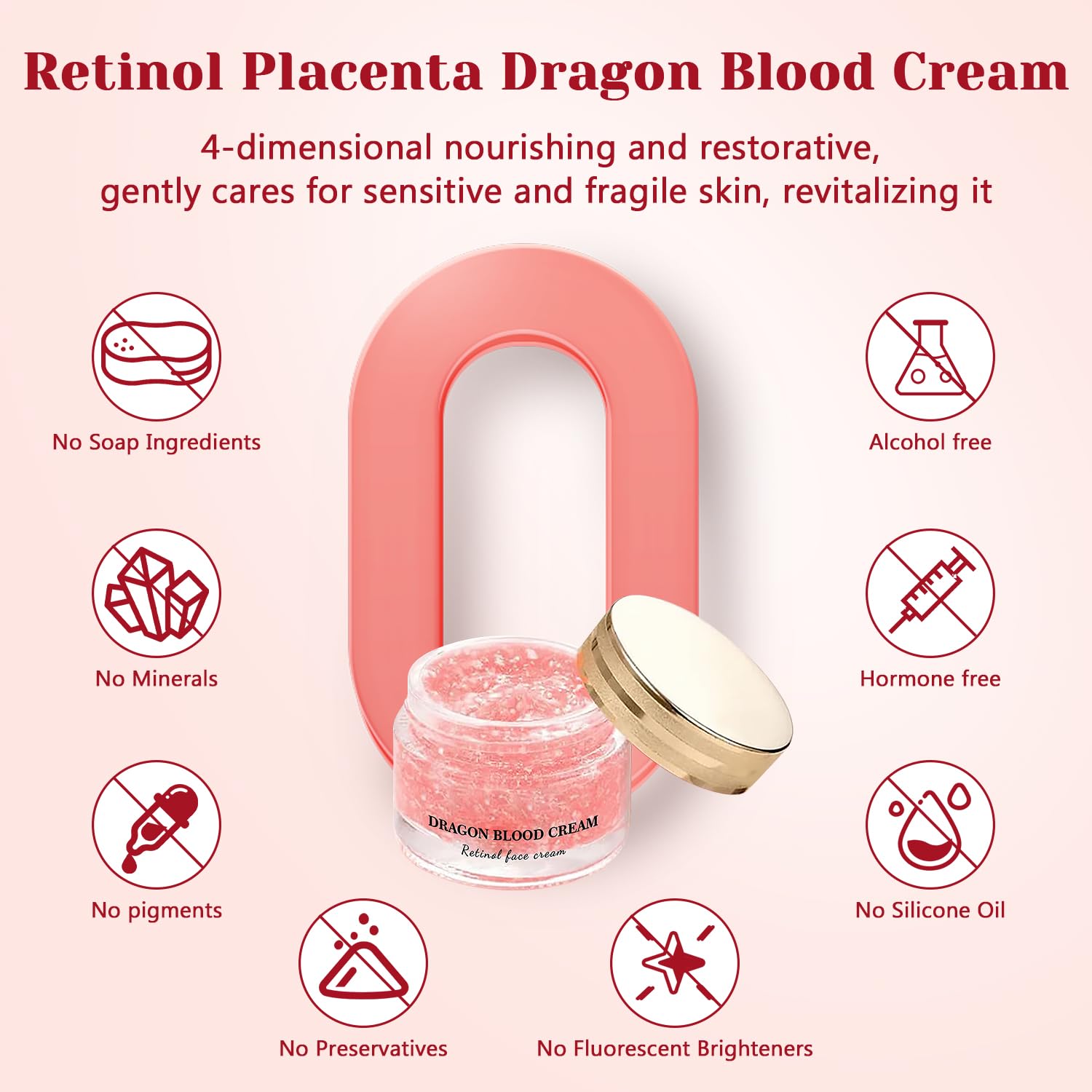Traboto Dragons Blood Cream being applied for dewy, refreshed skin.