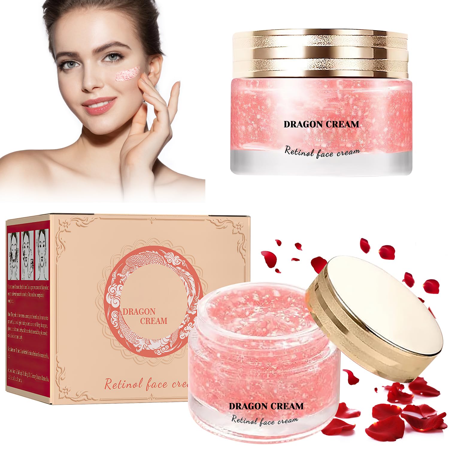 Traboto Dragons Blood Cream packaging highlights premium hydrating moisturizer.