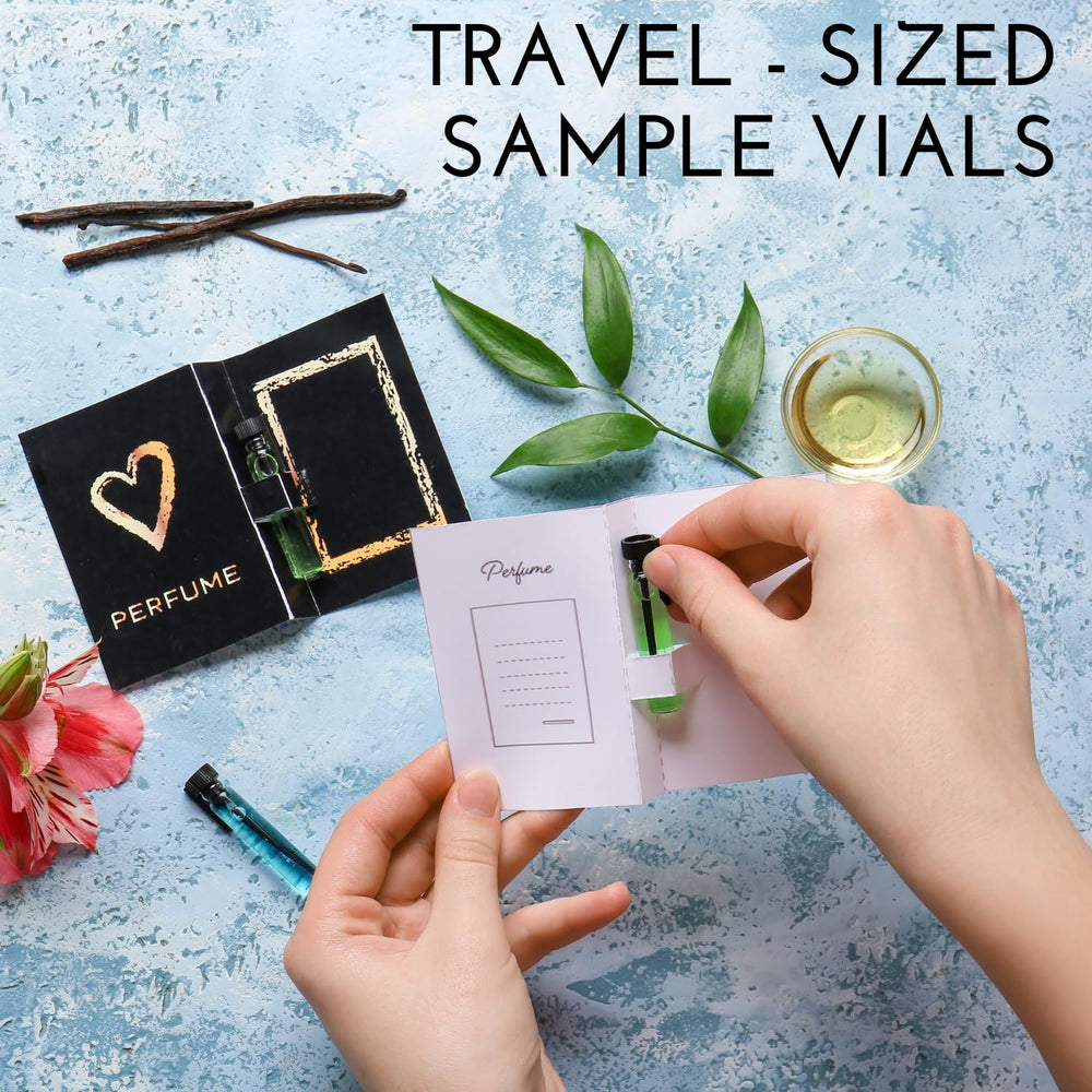 Tradeberry travel-case with designer samples, ideal for testing scents on the go.