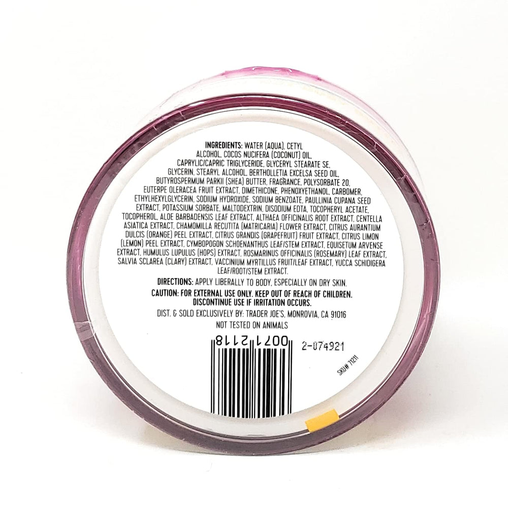 Trader Joe's Brazil Nut Body Butter with Acai extracts, smooth skin potential