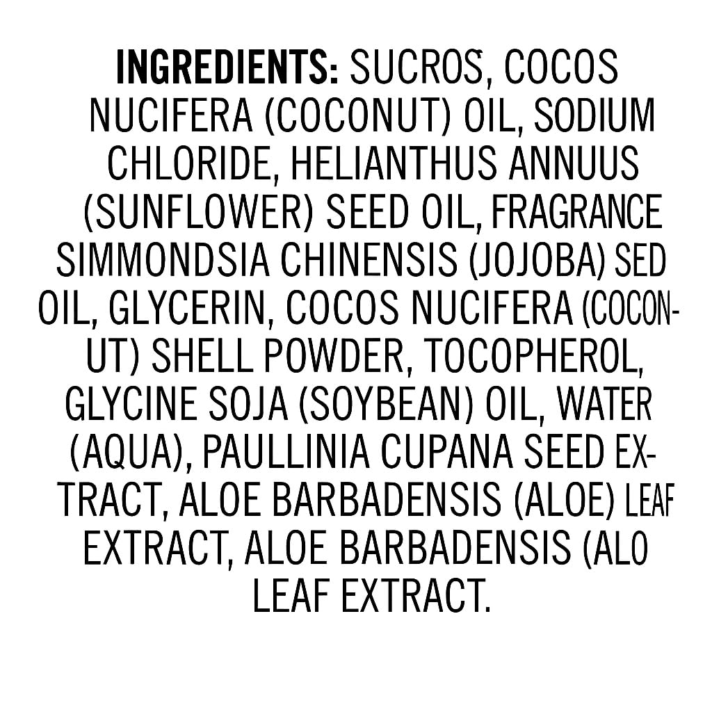 Oil and powder blend in Trader Joe's Brazil Nut Body Scrub nourishes skin during use.