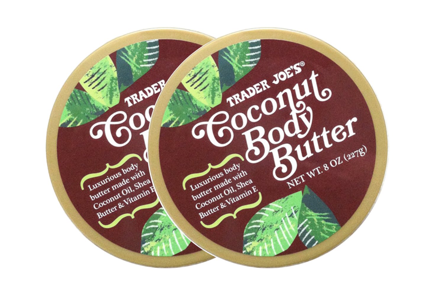 Trader Joe's Coconut Body Butter tub for rich hydration and soft skin
