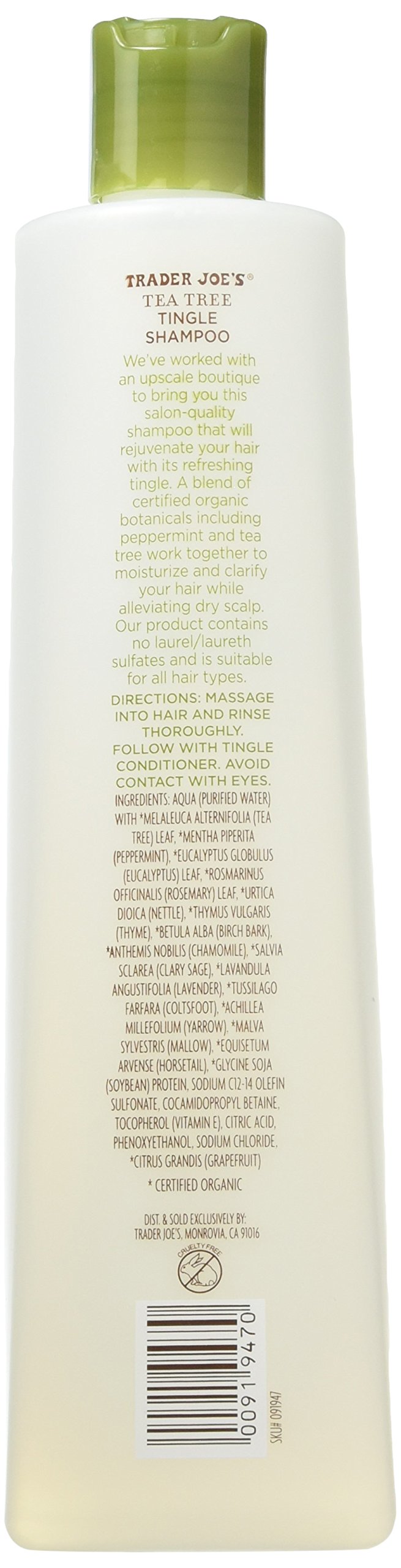 Trader Joe's peppermint-tea-tree close-up highlights organic botanicals for moisturizing clarity
