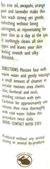 Close-up of Trader Joe's Spa Face Wash with Tea Tree Oil bottle—soothing tea tree blend.