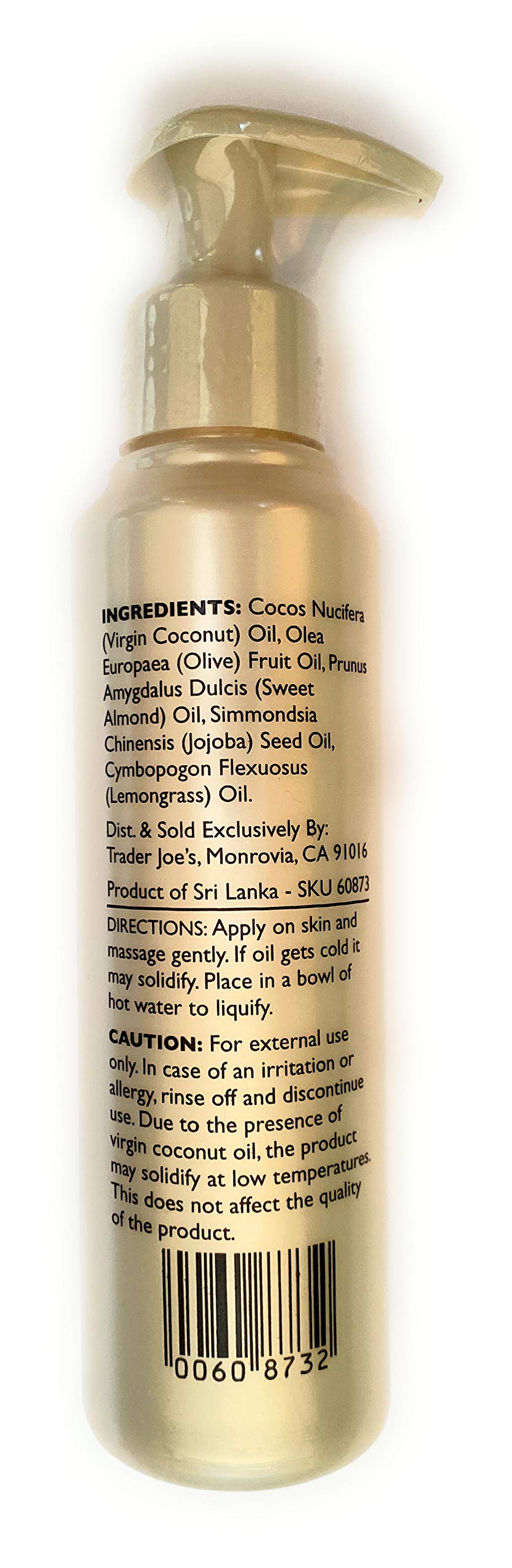 Trader Joe's textura ligera del aceite corporal, se absorbe sin dejar grasa.
