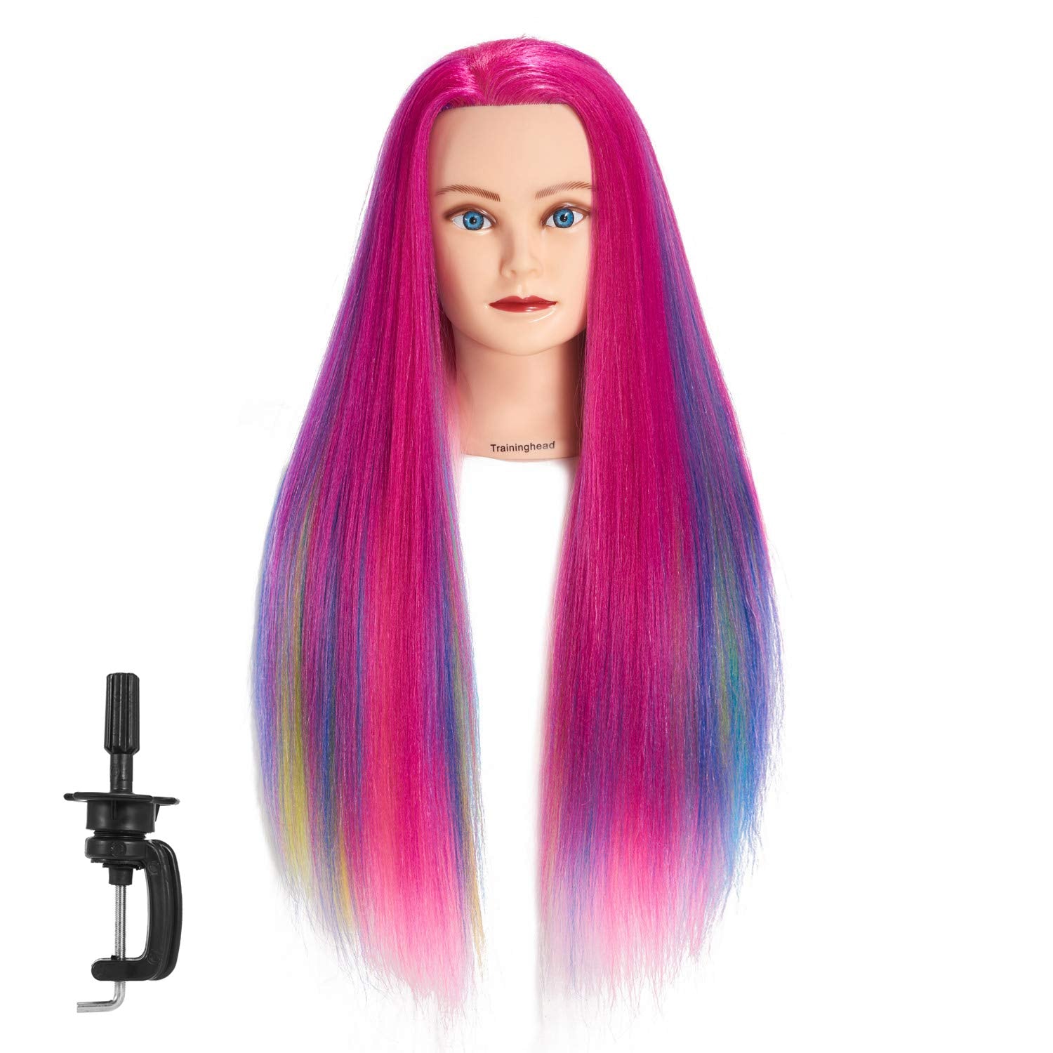 Training Head 26-28in side view perfect for straightening and setting techniques