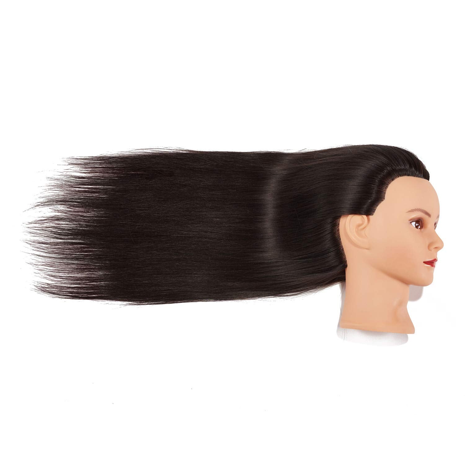 Training Head during a hair-styling session demonstrates cutting, curling, and braiding practice.
