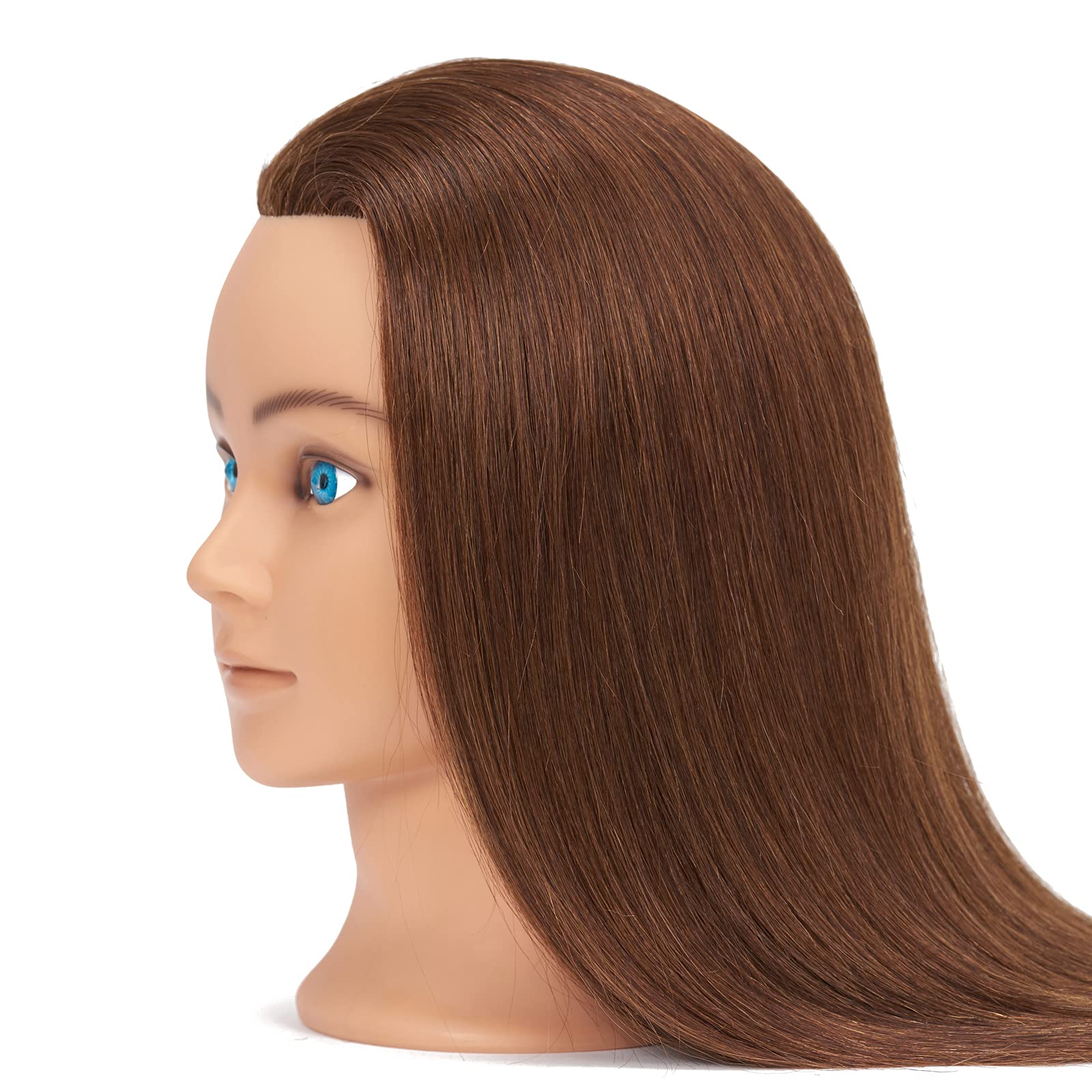 Traininghead 14-16in human hair strands for realistic styling